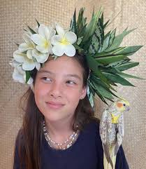 Polynesian Headdress Lei Po'o Premium Tahitian Flower Crown for Ahuroa  Aparima Otea Ori Tahiti Solo Competition Costuming