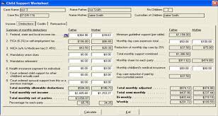 massachusetts child support guidelines worksheet worksheet