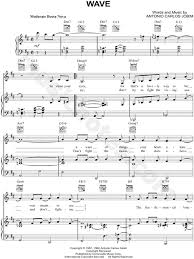 Antonio Carlos Jobim Wave Sheet Music In D Major Transposable Download Print Sheet Music Piano Sheet Music Piano Music