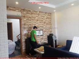 Xốp dán tường vân gỗ và vân gạch 3D tại Tân Phú - Lâm Quang Phát