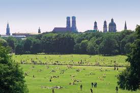 The Skyline Of Munich On This Picture Looking Like A Village Englischer Garten Munchen Englischer Garten Und Englischer Garten Munich