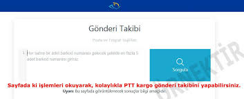 Ptt kargo yani posta ve telgraf teşkilatı kargo, 4700'den fazla noktada kargo hizmetleri sunmaktadır. Ptt Kargo Takip Kargo Sube