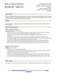 Stay At Home Mother Resume Samples Qwikresume