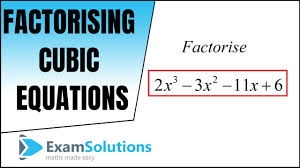 How to factorise a cubic polynomial. How To Factorise A Cubic Equation Method 1 Examsolutions Youtube