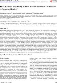 Living room furniture by ashley furniture homestore. Hiv Related Disability In Hiv Hyper Endemic Countries A Scoping Review