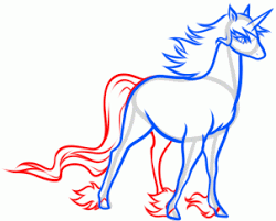 How To Draw An Anime Unicorn Step By Step Unicorns Fantasy Free Online Drawing Tutorial Added By Dawn Unicorn Drawing Unicorn Sketch Easy Animal Drawings