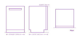 You can find the dimensions under the 'key information' tab when you're looking at products on our site. Bosch 500 Series Pocket Handle Dishwasher 24 Dimensions Drawings Dimensions Com