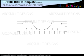 Download T Shirt Alignment Ruler Svg Template By Arcsmultidesignsshop Thehungryjpeg Com