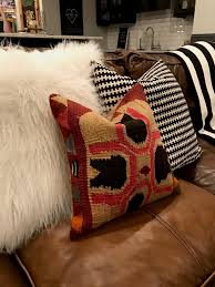 Brown leather furniture complements numerous decorating styles, from traditional to modern, depending on the design of the furniture. Leather Sofas Kilim Throw Pillows Life Love Larson
