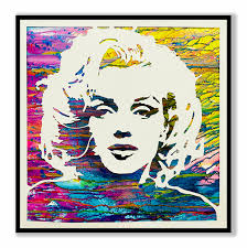 Marilyn 314655 de Dean Russo (2021) : Œuvre sur papier Acrylique, Peinture  en bombe sur Papier
