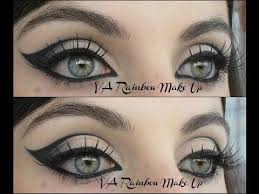 Total Look Cat Eyes Makeup Tutorial Outfit Sammydress Youtube No Eyeliner Makeup 60s Makeup Gothic Makeup