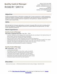Quality Control Manager Resume Samples Qwikresume