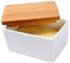 Fecihor Butter Dishes With Lid Enamel Insulated Butter Dish Cream Cow Ceramic Container Kitchen Food Storag Food Storage Boxes Food Storage Ceramic Butter Dish