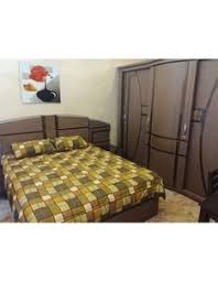 غرفة نوم مزدوجة 7 قطع خشب زان صناعة مصرية لون بني