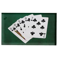 Poker Hands Straight Flush Clubs Suit Table Number Holder Zazzle Com In 2021 Metal Card Holder Table Card Holder Poker Hands