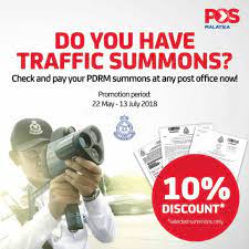 According to pdrm's facebook post published last night, 12 april, the discount was supposed to end on 11 april. Pay For Your Pdrm Summon At Any Post Office Get 10 Discount Until July 13 World Of Buzz
