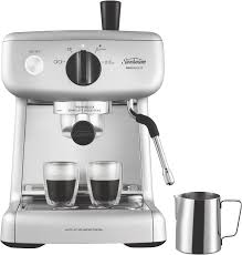 This iced tea & iced coffee maker is designed for those who appreciate true tea and coffee taste iced to perfection. Sunbeam Em4300s Mini Barista Espresso Machine Silver At The Good Guys