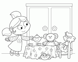 ⭐ free printable princess coloring book. Printable Tea Party Coloring Pages Coloring Home