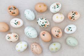 It is an egg coloring page that has two large egg shapes that you can start by coloring or leave white. Easy Decorative Easter Eggs Monika Hibbs