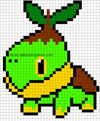 Minecraft Pixel Art Templates Turtwig Pixel Art Templates Pixel Art Minecraft Pixel Art