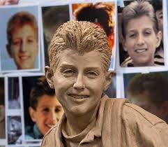 Photos show the Ryan White sculpture planned for Indiana University.