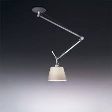 Artemide Tolomeo 1 Light Single Cone Pendant Artemide Tolomeo Gold Desk Lamps Artemide