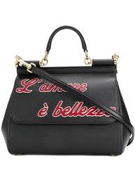 Dolce Gabbana Sicily Tote Bag Farfetch Bags Dolce And Gabbana Black Tote Bag