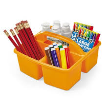 Classroom Supply Caddy Orange So a friend asked me to make a desk caddy thing.