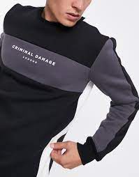 The law on criminal damage is contained in the criminal damage act 1971. Criminal Damage Sweatshirt Mit Farbblockdesign In Schwarz Und Grau Saluscampusdemadrid