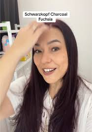 Starting color was Schwarzkopf 1.9 Rich Caviar and new color is Schwarzkopf  5.23 Charcoal Fuchsia 🌺🌺🌺