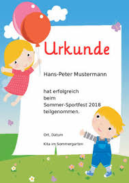 Das verdient doch eine urkunde! Kinderurkunden Zum Selbst Gestalten Und Ausdrucken Urkunden Online De