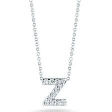 Roberto Coin Initial Thoughts White Gold Diamond Initial Z Necklace Diamond Initial Necklace White Gold Necklace Diamond Initial Necklace Gold