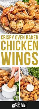 Make Perfectly Crispy Oven Baked Chicken Wings With This Easy Method Including Seven D Crispy Oven Baked Chicken Baked Chicken Wings Oven Chicken Wing Recipes
