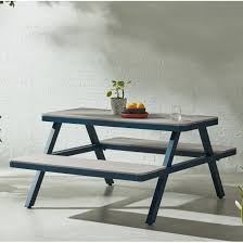 These wooden picnic tables will make you never want to eat indoors again. Made Com Thada S A Traditional Picnic Table Made Modern Facebook