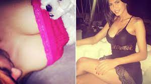 Gorgeous WAG sparks outrage after sharing snap of dog biting her NIPPLE  through bra - Mirror Online