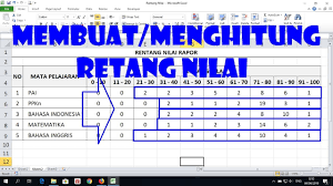 Cara Membuat Atau Menghitung Rentang Nilai Atau Rentang Angka Youtube