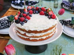 Vanilla Cake With Vanilla Swiss Buttercream Recipe Food Network Recipes Vanilla Cake Cake Recipes