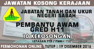 Online payment and enquiry of land title quit rent. Jawatan Kosong Di Jabatan Tanah Dan Ukur Negeri Sabah 2018 Lamaran S