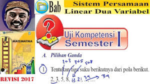 Uji Kompetensi Semester 1 Matematika Kelas 8 Bse K13 Rev 2017 Youtube