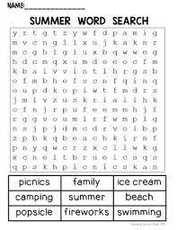 summer fun worksheets teaching second grade