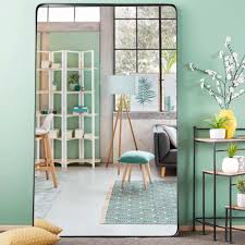 Miroir En Metal Noir 165x100 Matthew Maisons Du Monde Miroir En Metal Noir Petite Salle A Manger Miroir Metal