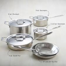 All Clad D5 Brushed Stainless Steel 10 Piece Set In 2020 Cookware Set Cookware Set Best Brushed Stainless Steel