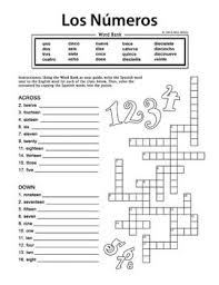 Los Numeros Spanish Numbers 1 20 Crossword Puzzle Worksheet Spanish Numbers Beginner Spanish Worksheets Spanish Worksheets