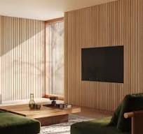 Real Wood Slat Wall Paneling | 10' Heights | 3-Side Veneer