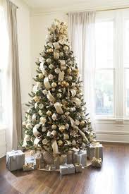 Decorating With Balsam Hill S Silver And Gold Theme Gold Christmas Decorations Elegant Christmas Trees Ribbon On Christmas Tree