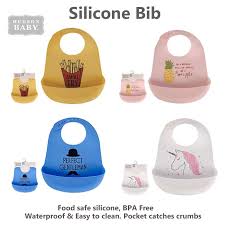 Hudson Baby Bib Waterproof Silicone Bib Feeding Bib Bpa Free 00584ch Shopee Philippines