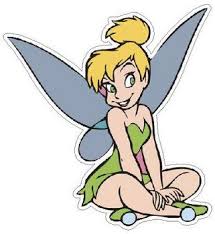 Tinkerbell Sitting Full Color Decal Tinkerbell Pictures Cute Cartoon Characters Best Cartoon Characters