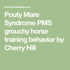 Pouty Mare Syndrome Pms Grouchy Horse Training Behavior By Cherry Hill Horse Training Pouty Horses