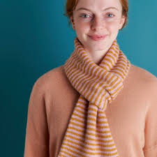 Peppered Stripes Wrap: Free Scarf Knitting Pattern
