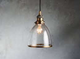 Industrial Cloche Pendant In Antiqued Brass In 2021 Pendant Lighting Industrial Pendant Lights Drum Pendant Lighting
